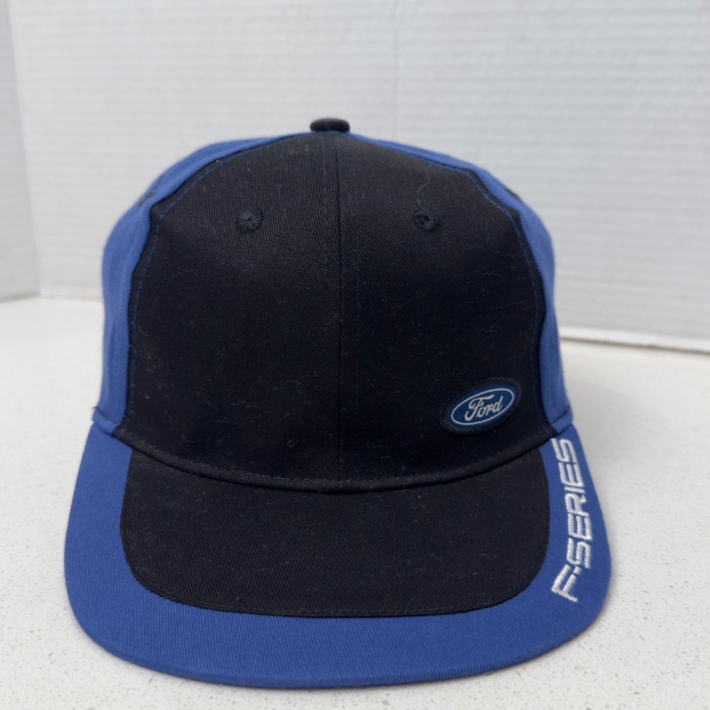 Ford F-Series Hat Baseball Cap Adjustable Trucker Style Black Blue